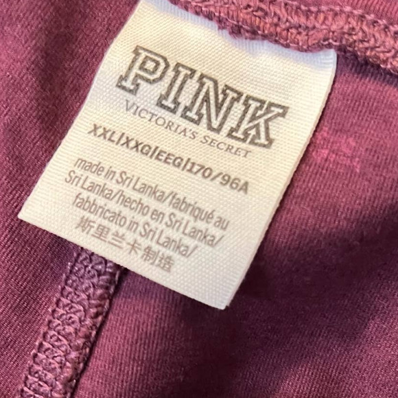 Victoria's Secret PINK Rich Maroon Red Foldover Flare Legging Size XXL - Picture 7 of 10